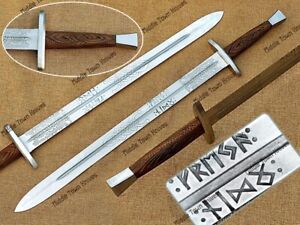 Handmade Steel Medieval Sword / Viking Sword Withn Leather Sheath.