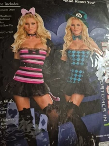 Dreamgirl 2 Costumes In 1 Size XL Reversible Luna Gloves Thigh High W/ Satin - Picture 1 of 3