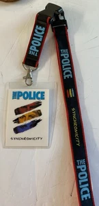 THE POLICE - SYNCHRONICITY WORLD TOUR 2007-08 LANYARD STRAP w/Laminated Card - Picture 1 of 3