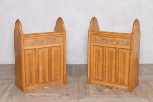 SOLID ENGLISH OAK FRONT OF HOUSE LECTERN STAND WITH CARVINGS - Picture 1 of 12