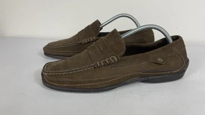 Bass Flex Shoes 10.5 M Vector Loafers Brown Leather Slip On Casual Low Top - Picture 1 of 9