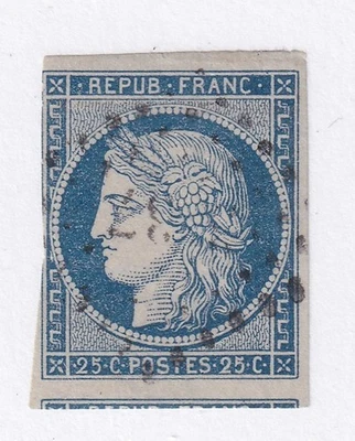 MATT'S STAMPS FRANCE #6 CERES 25-CENTIME ISSUE OF 1849-1850, USED CV$42.50 - Image 1 of 3