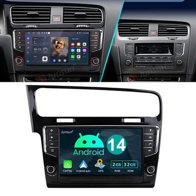 2G+32G Android 14 AutoRadio Carplay SWC RDS GPS Navi Für VW Golf 7 MK7 2012-2017 - Bild 1 von 4