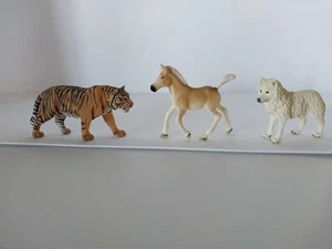 Schleich Tigre de Bengala Palimino Potro Lobo Blanco Limas 69 - Lote de 3 Juguetes - Imagen 1 de 7