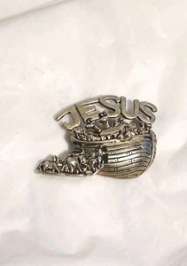 Boutique Collections Anstecknadel Brosche "Arche Noah Jesus" goldfarben NOS Korea Ty71 - Bild 1 von 3