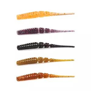 10pcs Dropshot Worm Lures Soft Bait Perch Trout Pike Fishing Tackle Predator - Picture 1 of 7