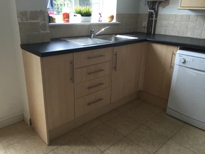 Kitchen Units, Worktop, Sink, Tap and Extractor Fan - Picture 1 of 4