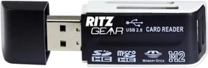 Ritz Gear Dual USB SD Card Reader 4-in-1 SD Memory Card Reader USB 2.0 - Picture 1 of 1