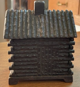Antique Ironmaster's House Cabin Cast Iron Building Coin Bank - Kyser & Rex 1884 - Picture 1 of 9