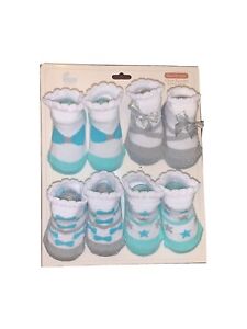 Infant Booties, 4pair Pack, Size 0-12months