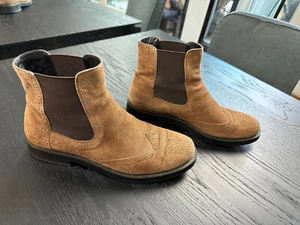 TODS Damen Stiefelette Stiefel Chelsea Boots Wildleder braun Gummisohle Gr. 40 - Bild 1 von 8