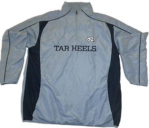 North Carolina UNC Tar Heels 1/4 Zip Pullover Blue Windbreaker Mens Size Medium - Picture 1 of 14