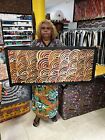 SHARON  BUTCHER NAPANANGKA Aboriginal Artist SAND DUNE COUNTRY [TUNE] 52x118CM