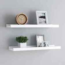 Picture Frame Ledge Shelves 2 pcs White 40x9x3 cm MDF