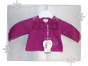 A - Gilet Cardigan Violet Cyclamen Un Amour de Marese Marese Mod. Ales 1 Mois - Picture 1 of 8