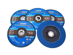 Lot of (5) Premium Zirconia Flap Disc Grinding Wheel 7" x 7/8" 120 Grit 7103712 - Picture 1 of 6