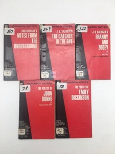 Lot of 5 Monarch Notes - Picture 1 of 10