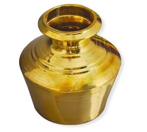 Pure Brass Ghada/Water Pot/kudam/Handi (Gold) 3 L