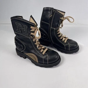 STIVALI IN PELLE PINKO PALLINO BAMBINO VINTAGE ITALIA MISURA 31/13 US - Foto 1 di 21