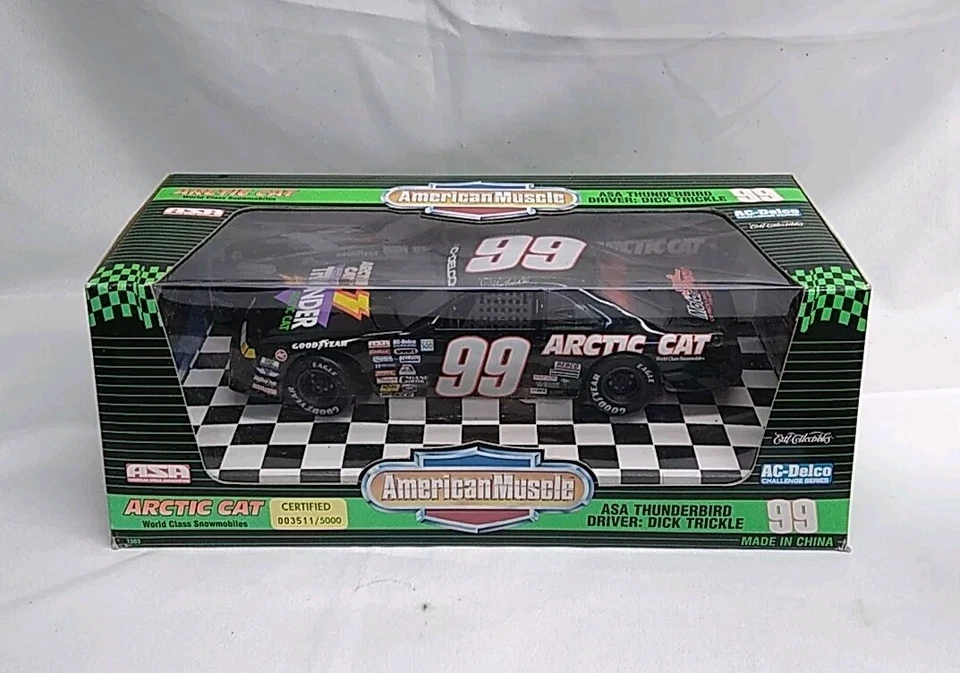 Vintage Arctic Cat 1995 Diecast Dick Trickle #99 American Muscle 1/18 Ertl Ford