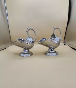 VINTAGE SILBER ZUCKER SCUTTLES/SCHALEN SOCKEL ZWEIER SET (2) - Bild 1 von 11