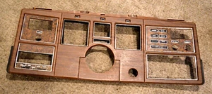 1972-1976 LINCOLN MARK IV 4 DASH BEZEL TRIM CLUSTER SURROUND WOODGRAIN AUTHENTIC - Picture 1 of 15