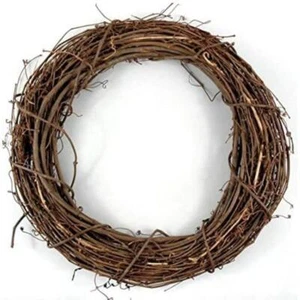 Corona de vid natural 18 pulgadas resistente decorativa artesanía interior exterior nueva - Imagen 1 de 5