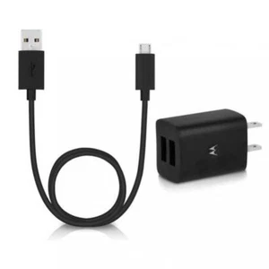 MOTOROLA OEM 2 PORTS USB CHARGEUR DE TÉLÉPHONE DOMESTIQUE ADAPTATEUR SECTEUR DE VOYAGE MURAL CÂBLE CORDON - Photo 1 sur 5