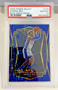 2020-21 Select Saddiq Bey Premier Level Blue Disco Prizm Rookie RC /25 PSA 10 - Picture 1 of 2