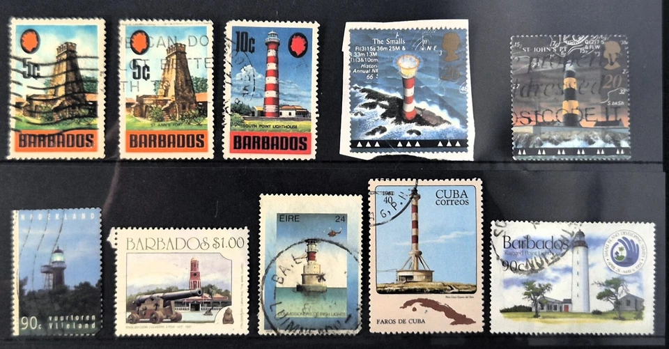 LIGHTHOUSES from Around the World - Stamps - Lighthouse Stamp Mix VF/LH - Image 1 of 2