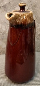 Jarra de cafetera de esmalte de goteo de cerámica vintage de $60 con tapa de 11-1/4"" ¡excepcional! - Imagen 1 de 5