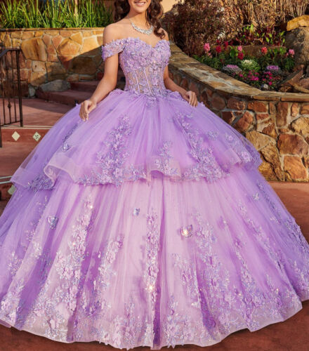 Luxury Quinceanera Dresses Off The Shoulder Appliques Sweet 16 Party Prom Gowns