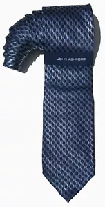 John Ashford NEW Blue Slim Polka Dot Men's Neck Tie Silk $49 A3540 - Picture 1 of 1