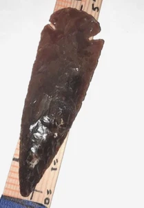 Piedra natural de 4,5" jaspe punta de flecha reproducción punta de lanza hoja de puntas de lanza - Imagen 1 de 12