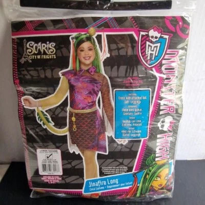 Monster High Halloween Jinafire Vestido Largo Elegante Edad 8-10 (Peluca No Incluida) Foto 1 de 2