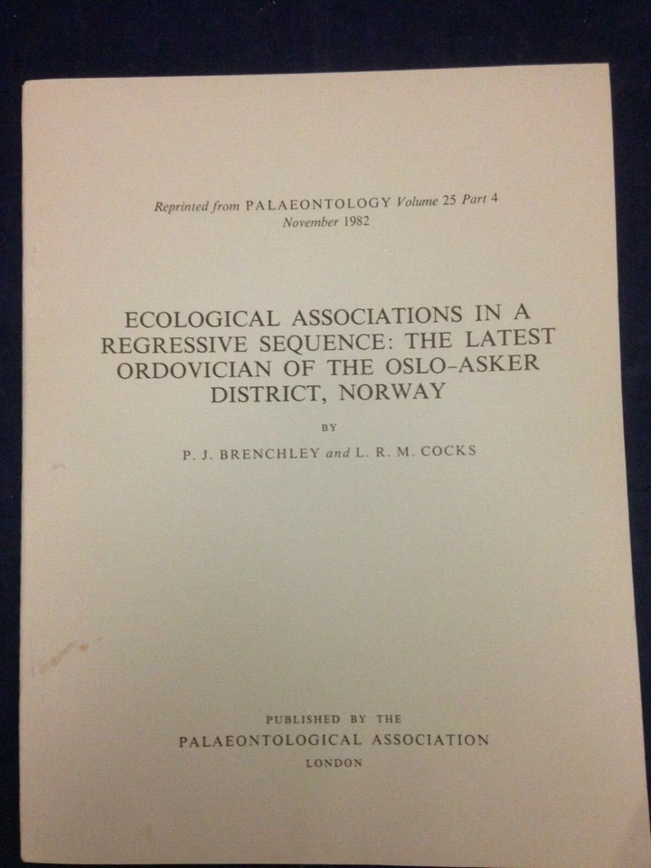 Ecological Associations in a Regressive Sequence Brenchley (1982) PB VG 191122 - Image 1 of 3