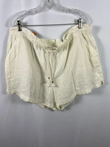 Hang Ten Damen cremefarbene Kordelzug Shirts Perlen Quasten 4" Schrittlänge Gr. XXL - Bild 1 von 14