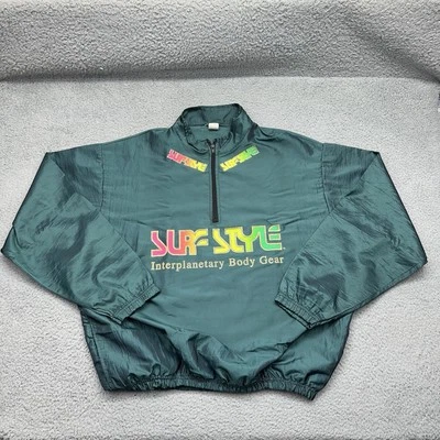 Vintage Surf Style Interplanetary Body Gear One Size Quarter Zip Pullover Jacket - Image 1 of 4