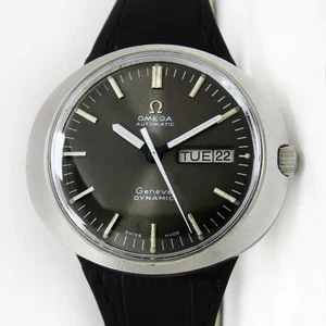 Vintage Omega Geneve Dynamic Auto Day Date 41mm Men Steel Watch Ref 166.079 - Picture 1 of 14