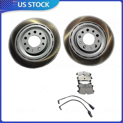 New For 2011-2020 Bentley Mulsanne 3Y0615601A Rear Brake Rotors & pads Set Foto 1 de 4