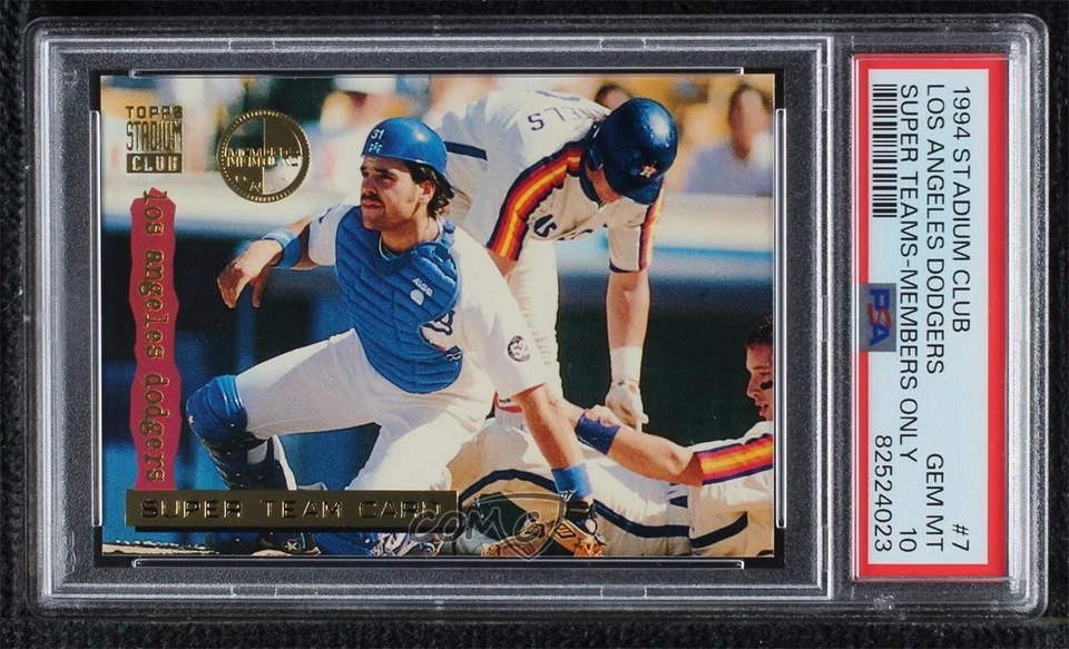 1994 Topps Stadium Club Super Team Members Only Mike Piazza #7 PSA 10 GEM MT HOF - Image 1 of 2