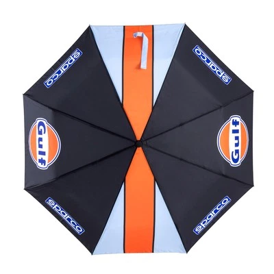 Sparco Gulf faltbarer Regenschirm mit LED-Taschenlampe - leichtes, kultiges Branding