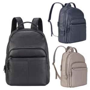 Mochila de Cuero Mochila Genuina Vintage Laptop Viaje Bolso de Hombro Unisex - Imagen 1 de 24