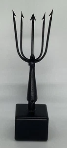 Antique 5 - Tine Prong ** Fish Eel Frog Gog Spear Head Tool Rusted Art Decor USA - Picture 1 of 12