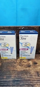 Precision Xtra Blood Glucose Sugar Testing Strips 100 Ct Box Exp 1/26 Lot Of 2  - Picture 1 of 7