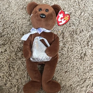 TY Beanie Baby AWESOME  RARE HERSEY KISSES BEAR - Picture 1 of 8