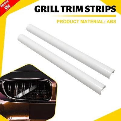 Grill Bar V Brace For BMW F10-45 1-7 Series Front Grille Trim Strips Cover White Foto 1 de 4