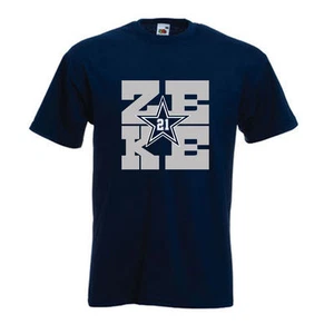 Zeke Dallas Cowboys Ezekiel Elliott "Zeke Square" T-shirt Youth & Mens sizes - Picture 1 of 2