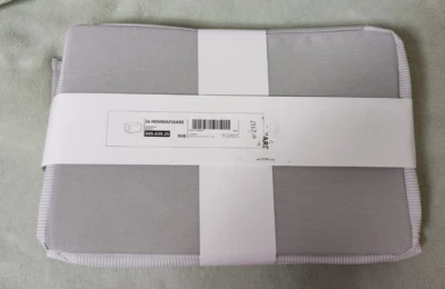 2er HEMMAFIXARE Schuhbox,  Stoff gestreift/weiß/grau,  23x34x19 cm 405.039.14 - Bild 1 von 4