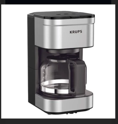 Krups Simply Brew Compact Filter Drip Coffee Maker, 5-Cup, Silver - Image 1 of 4